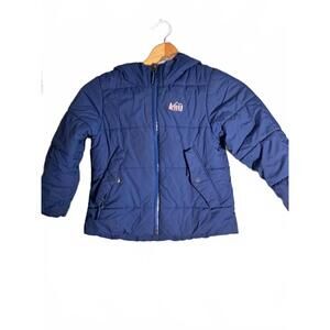 REI Co-op Childs Blue Puffer Jacket with Hood 5/6